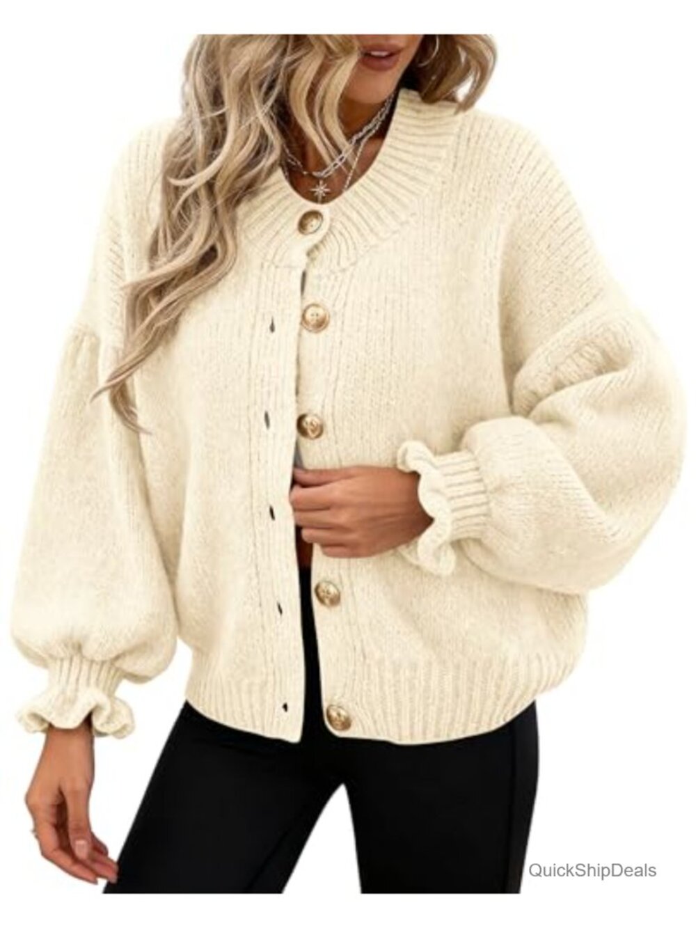 Chunky Knit Long Sleeve Cardigan Sweater Coat for Women, Cozy Fall Winter Layers